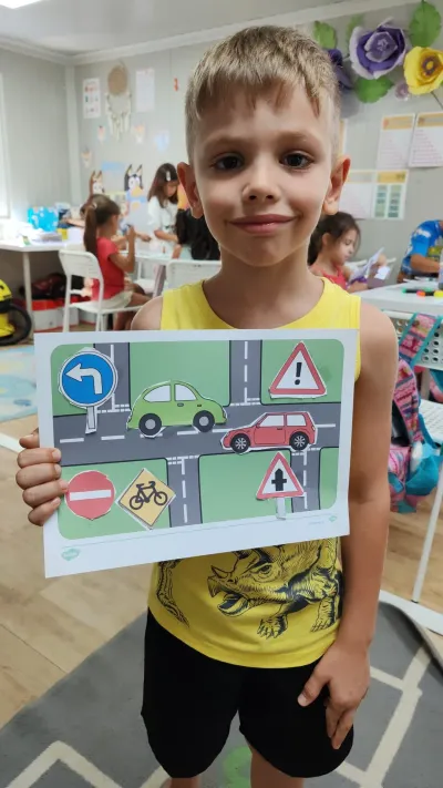 Week 6: road safety, with a practical course in the yard — photo 8